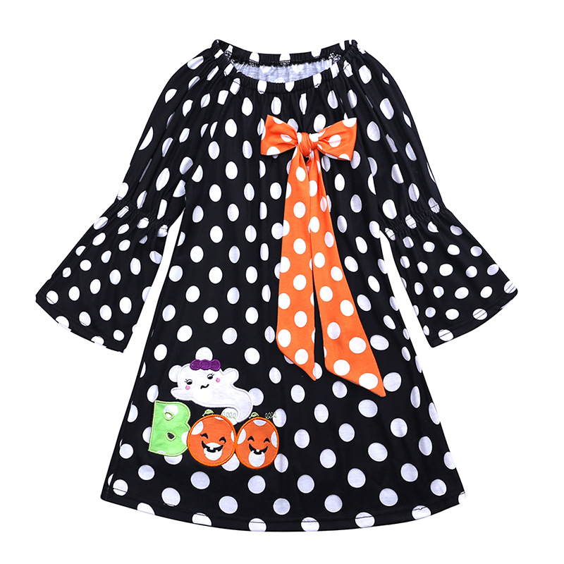 Halloween -jurk voor meisjes met lange mouwen