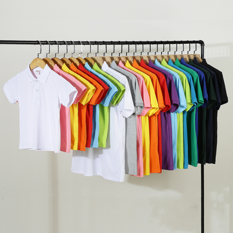 Aangepaste logo-uniforme shirts blanco katoenen kinderen t-shirts