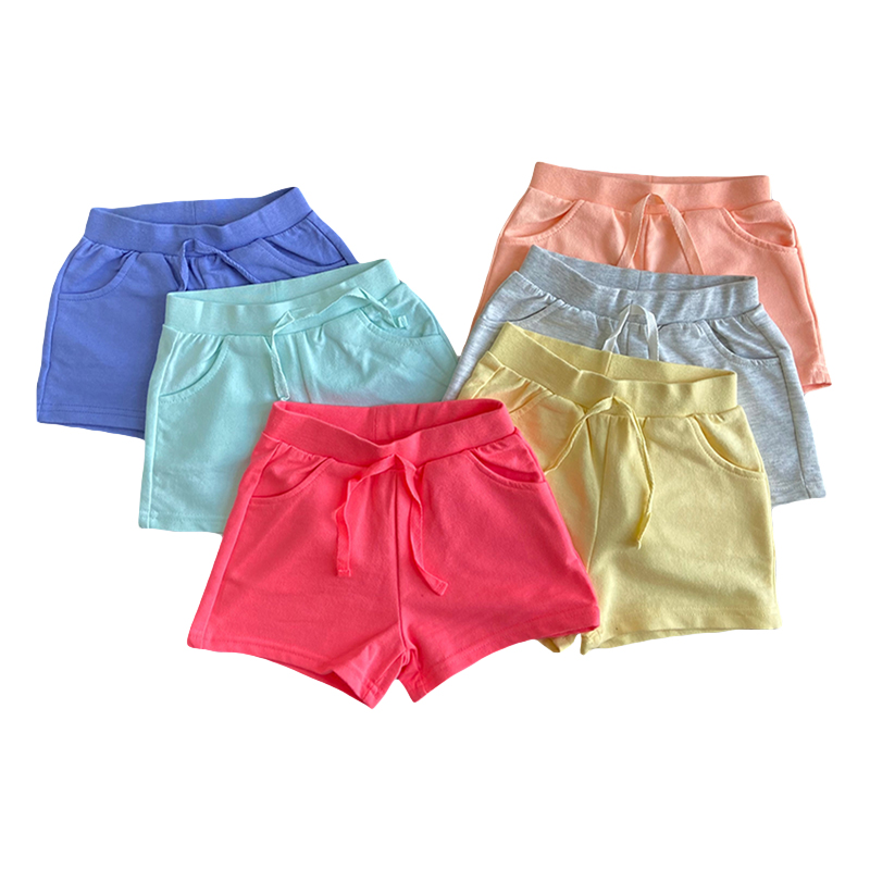 Vaste kleur kinderen katoen kinderen meisjes shorts