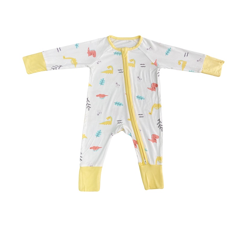 Bamboo Baby Rompers Zipper Footie Pyjama’s Convertible Romper